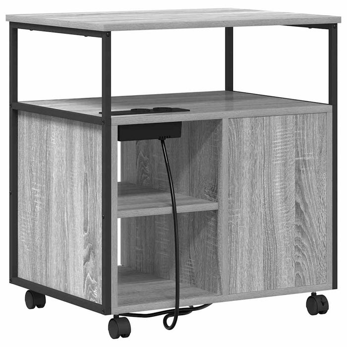 Cabinet cu Stație de Încărcare Gri Sonoma 61 x 46 x 67 cm - WALTI WALTI
