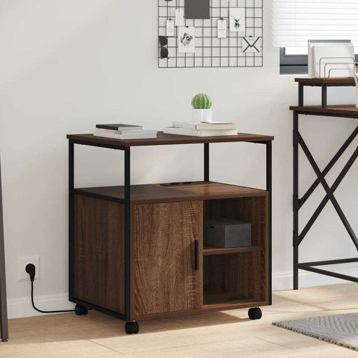 Cabinet cu Stație de Încărcare Stejar închis 61 x 46 x 67 cm - WALTI WALTI