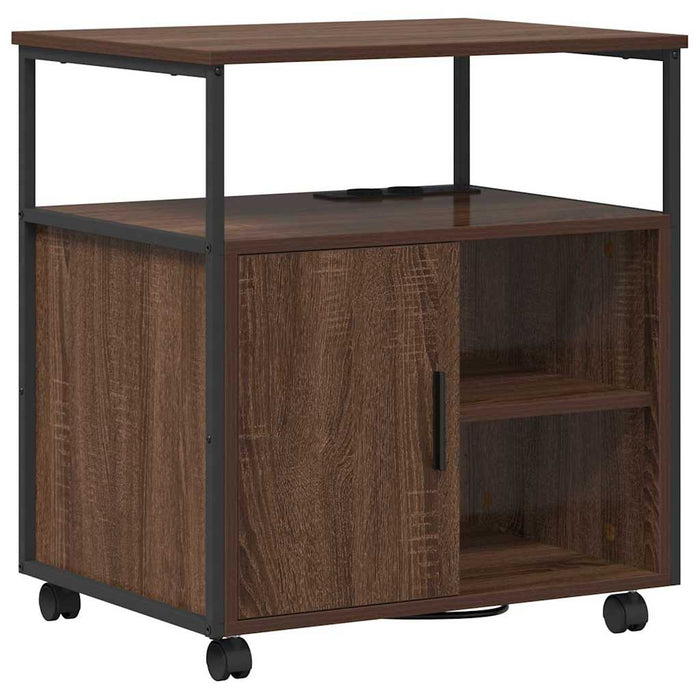 Cabinet cu Stație de Încărcare Stejar închis 61 x 46 x 67 cm - WALTI WALTI