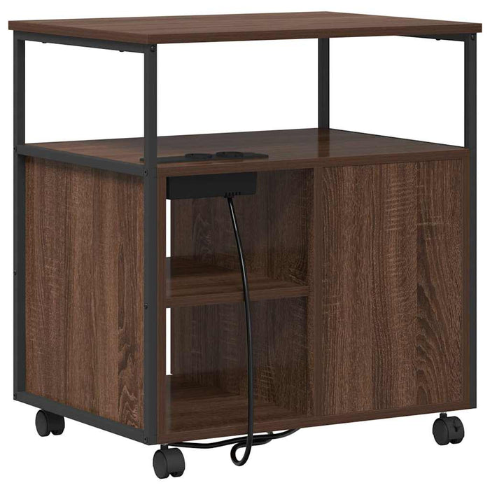 Cabinet cu Stație de Încărcare Stejar închis 61 x 46 x 67 cm - WALTI WALTI