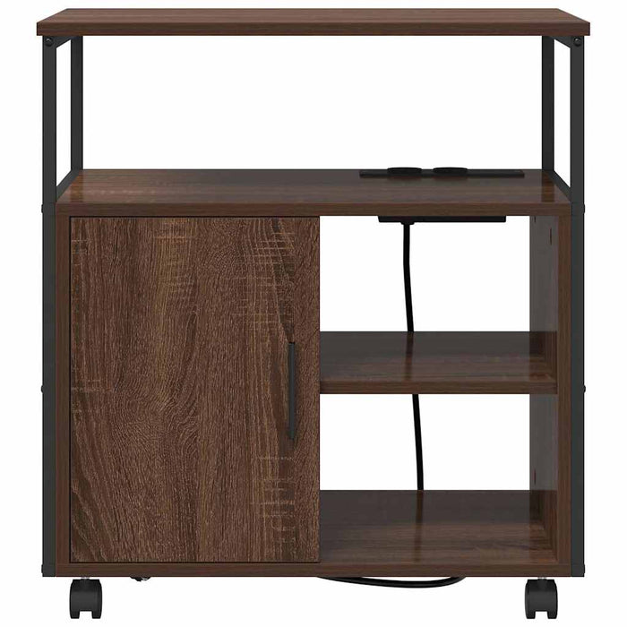 Cabinet cu Stație de Încărcare Stejar închis 61 x 46 x 67 cm - WALTI WALTI