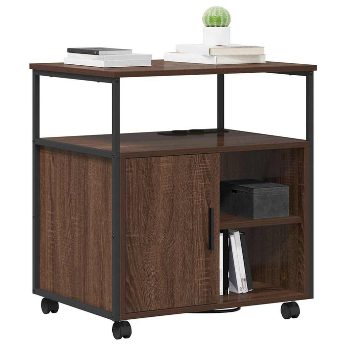 Cabinet cu Stație de Încărcare Stejar închis 61 x 46 x 67 cm - WALTI WALTI