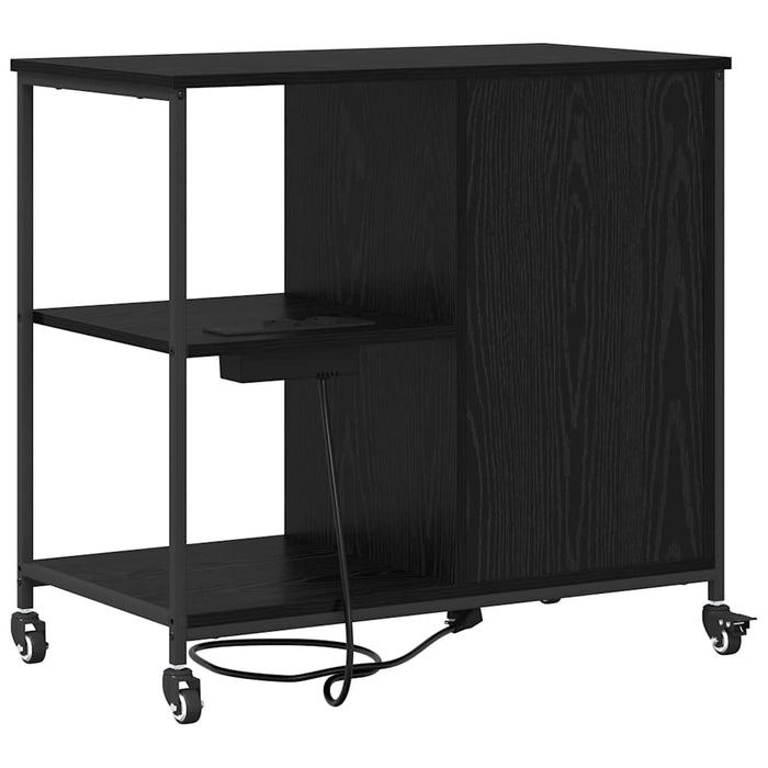 Cabinet cu Stație de Încărcare Stejar Negru 76 x 41 x 72 cm - WALTI WALTI