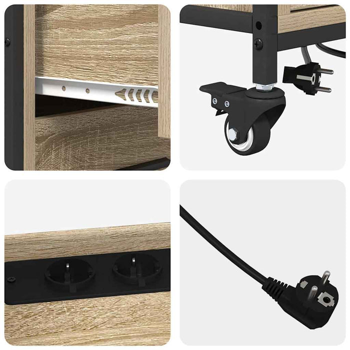 Cabinet cu Stație de Încărcare Stejar Sonoma 76 x 41 x 72 cm - WALTI WALTI