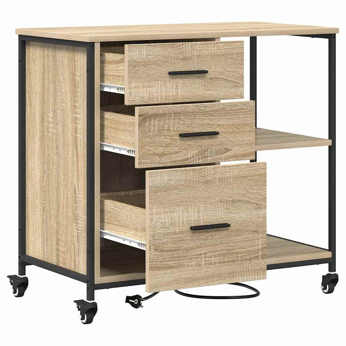 Cabinet cu Stație de Încărcare Stejar Sonoma 76 x 41 x 72 cm - WALTI WALTI