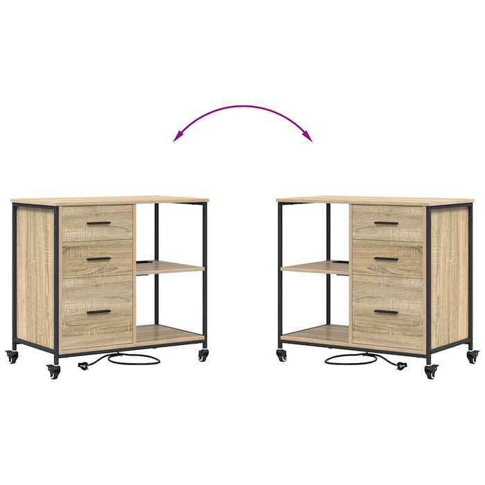 Cabinet cu Stație de Încărcare Stejar Sonoma 76 x 41 x 72 cm - WALTI WALTI
