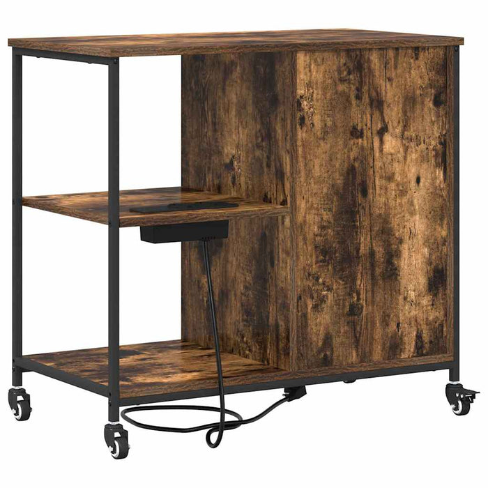 Cabinet cu Stație de Încărcare Stejar fumuriu 76 x 41 x 72 cm - WALTI WALTI