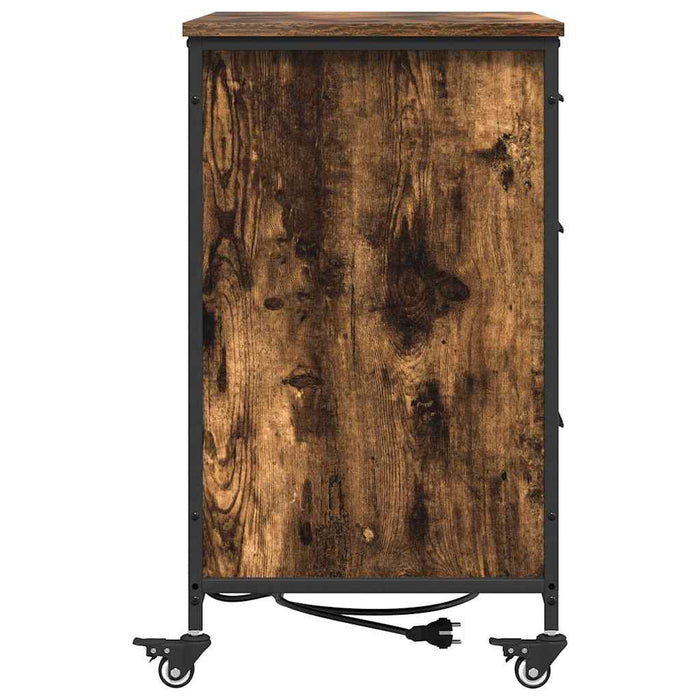 Cabinet cu Stație de Încărcare Stejar fumuriu 76 x 41 x 72 cm - WALTI WALTI