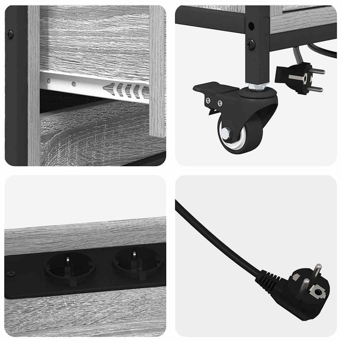Cabinet cu Stație de Încărcare Gri Sonoma 76 x 41 x 72 cm - WALTI WALTI
