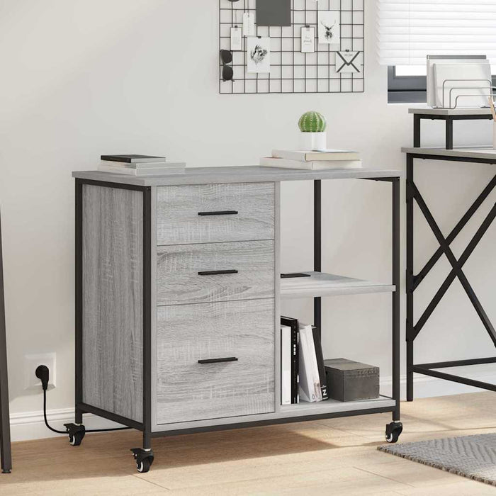 Cabinet cu Stație de Încărcare Gri Sonoma 76 x 41 x 72 cm - WALTI WALTI