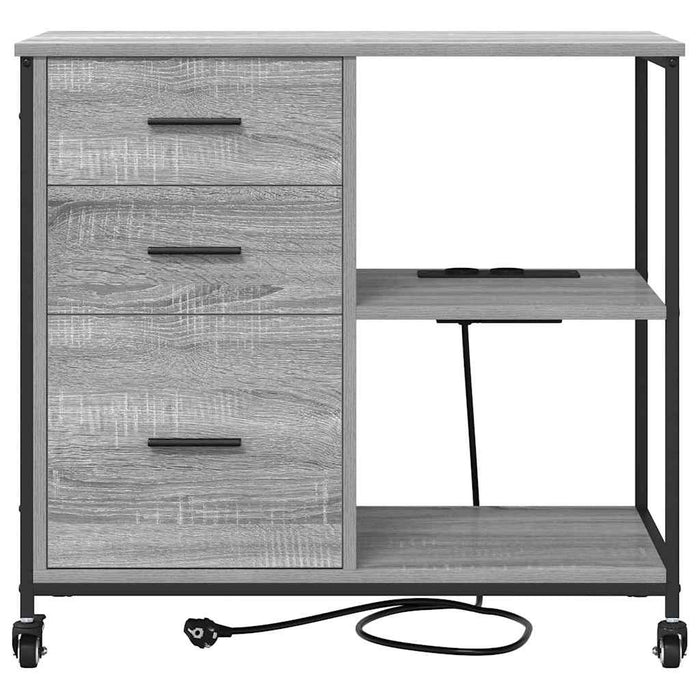 Cabinet cu Stație de Încărcare Gri Sonoma 76 x 41 x 72 cm - WALTI WALTI