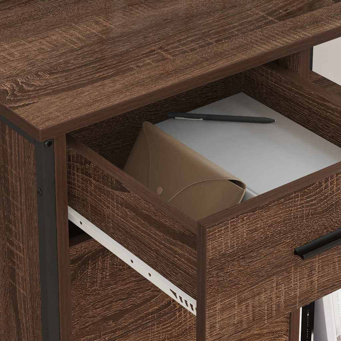 Cabinet cu Stație de Încărcare Stejar închis 76 x 41 x 72 cm - WALTI WALTI