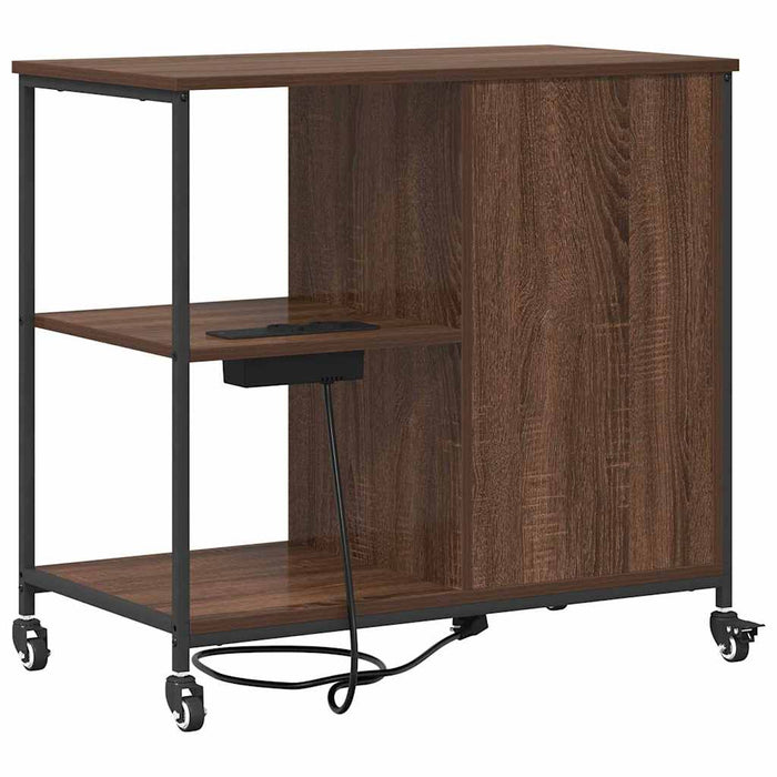Cabinet cu Stație de Încărcare Stejar închis 76 x 41 x 72 cm - WALTI WALTI