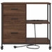Cabinet cu Stație de Încărcare Stejar închis 76 x 41 x 72 cm - WALTI WALTI