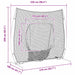 Baseball și Softball Negru 250 x 106 x 209 cm Poliester - WALTI WALTI