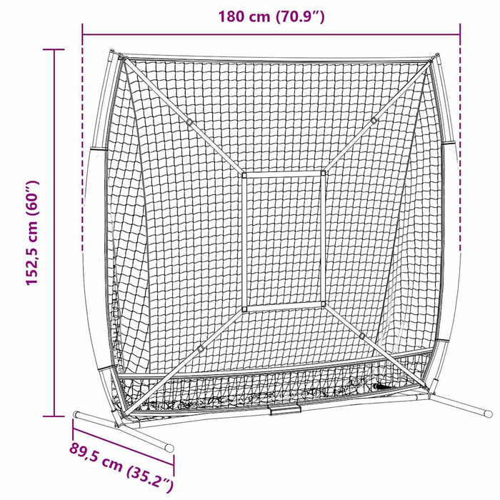Plasă pentru antrenament de baseball 180 x 89,5 x 152,5 cm - WALTI WALTI