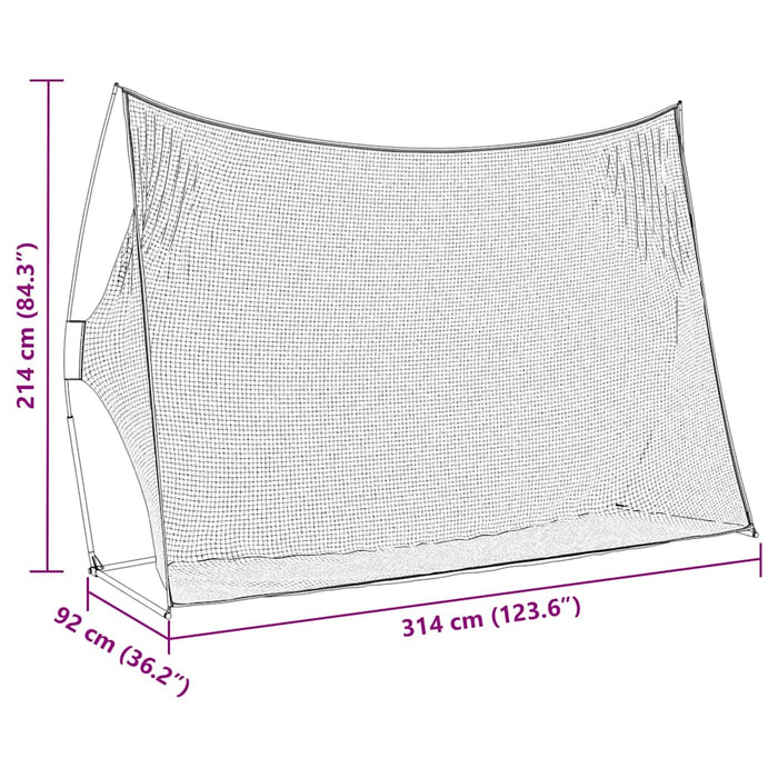 Aparate de antrenament golf Negru 309 x 93 x 216 cm Poliester - WALTI WALTI