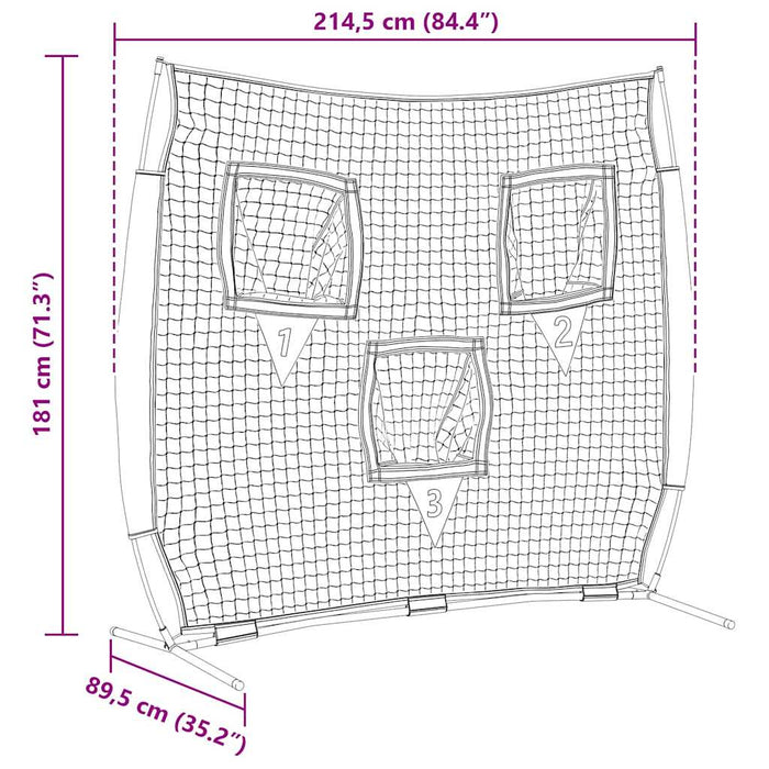 Baseball & Softball Negru 214.5 x 89.5 x 181 cm Poliester - WALTI WALTI