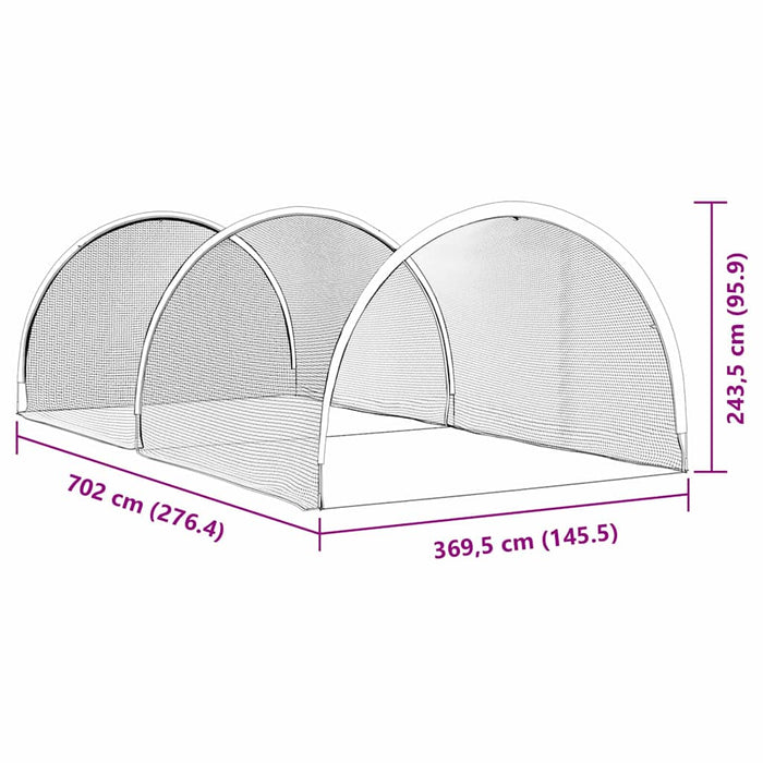 Baseball și Softball Negru 702 x 369,5 x 243,5 cm Poliester - WALTI WALTI