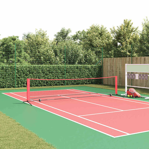 Rețea de tenis Manual Negru și roșu 396 x 92 x 87 cm Poliester - WALTI WALTI