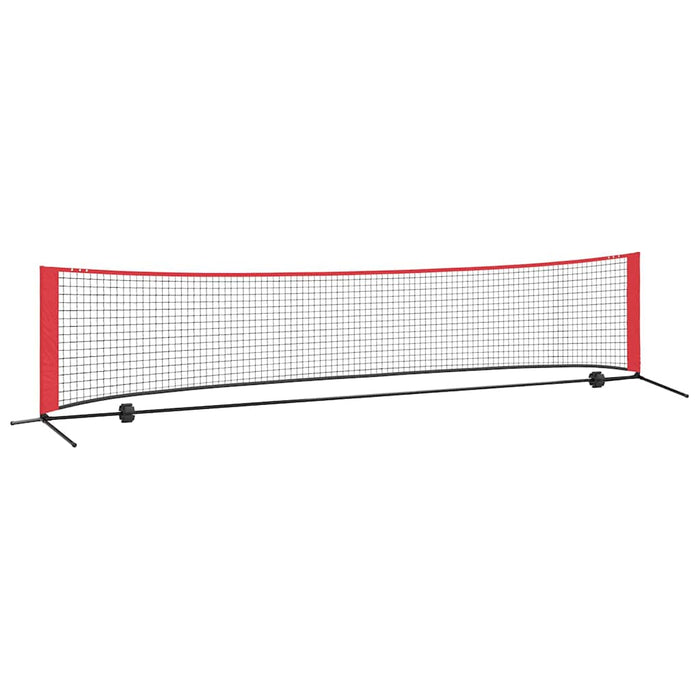 Rețea de tenis Manual Negru și roșu 396 x 92 x 87 cm Poliester - WALTI WALTI