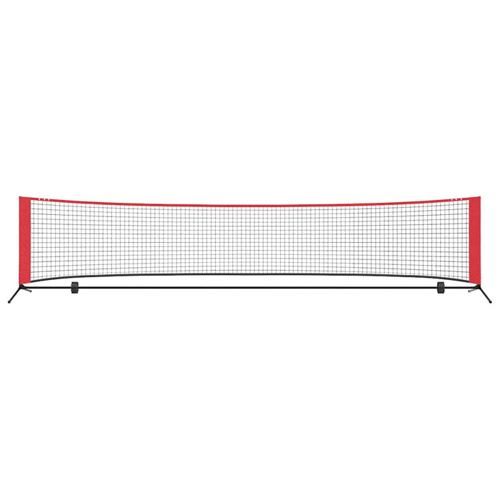 Rețea de tenis Manual Negru și roșu 396 x 92 x 87 cm Poliester - WALTI WALTI