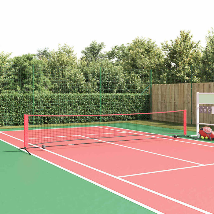 Rețea de tenis Negru și roșu 494.5 x 90 x 87 cm Poliester - WALTI WALTI