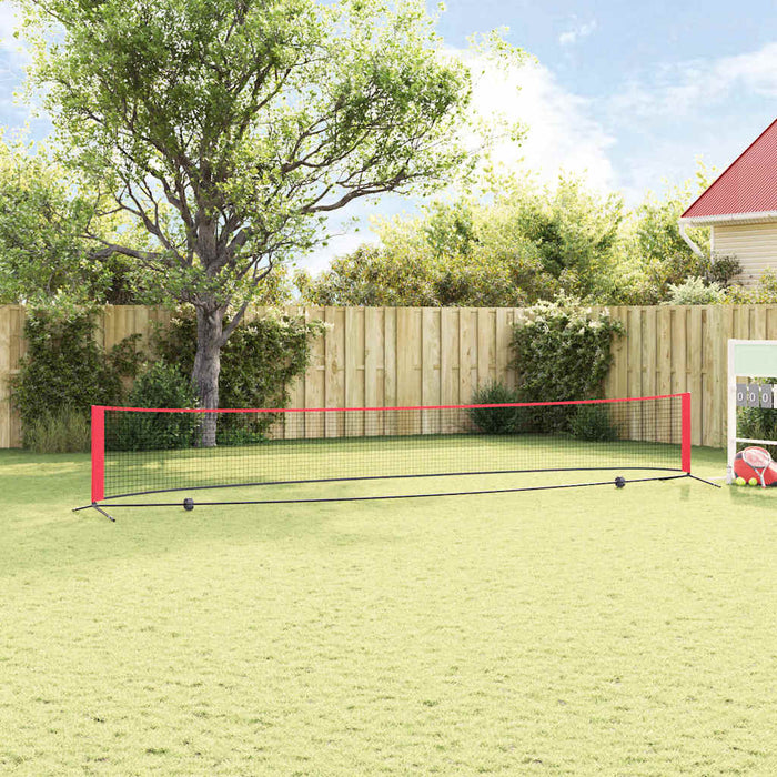Rețea de tenis Negru și roșu 595 x 90.5 x 87 cm Poliester - WALTI WALTI