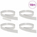 Împrejmuire pentru gazon 4 pcs Argintiu 450 x 10 cm - WALTI WALTI