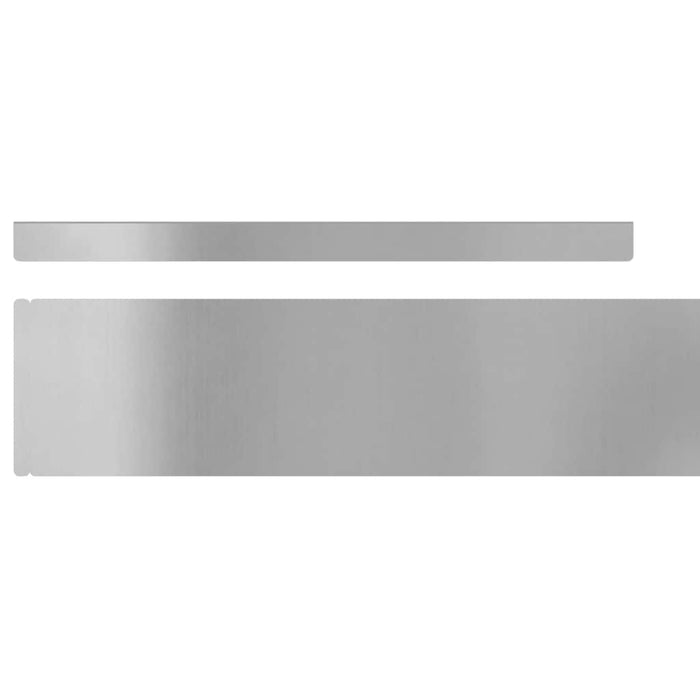 Împrejmuire pentru gazon 4 pcs Argintiu 450 x 10 cm - WALTI WALTI
