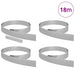 Împrejmuire pentru gazon 4 pcs Argintiu 450 x 10 cm - WALTI WALTI