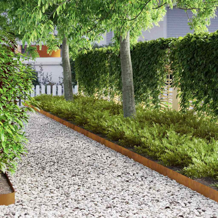 Împrejmuire pentru gazon Ruginit 450 x 10 cm - WALTI WALTI