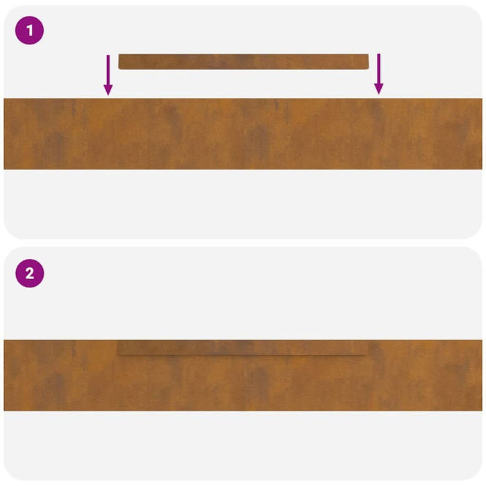 Împrejmuire pentru gazon Ruginit 450 x 10 cm - WALTI WALTI