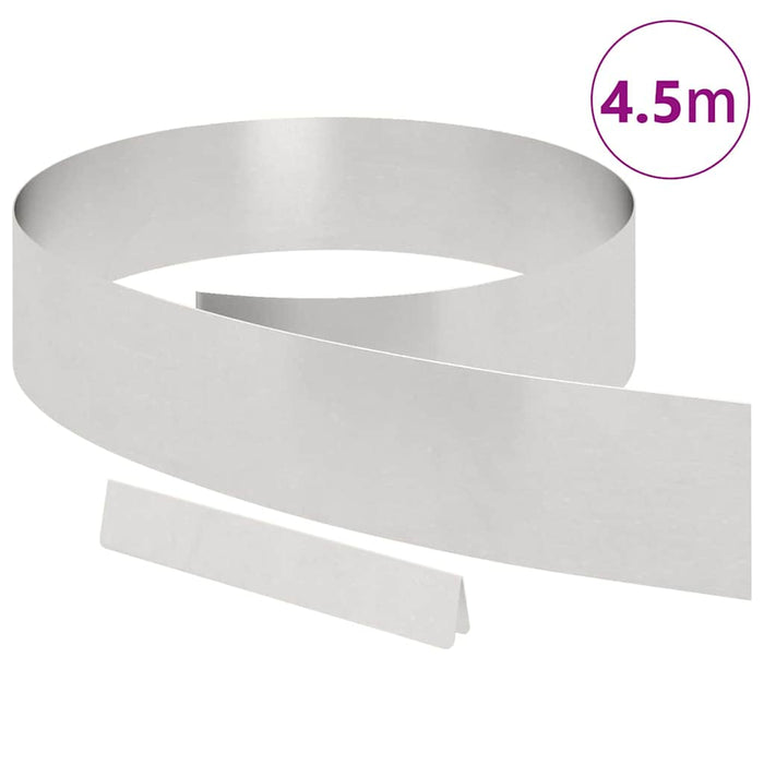 Împrejmuire pentru gazon Argintiu 450 x 15 cm Oțel inoxidabil - WALTI WALTI