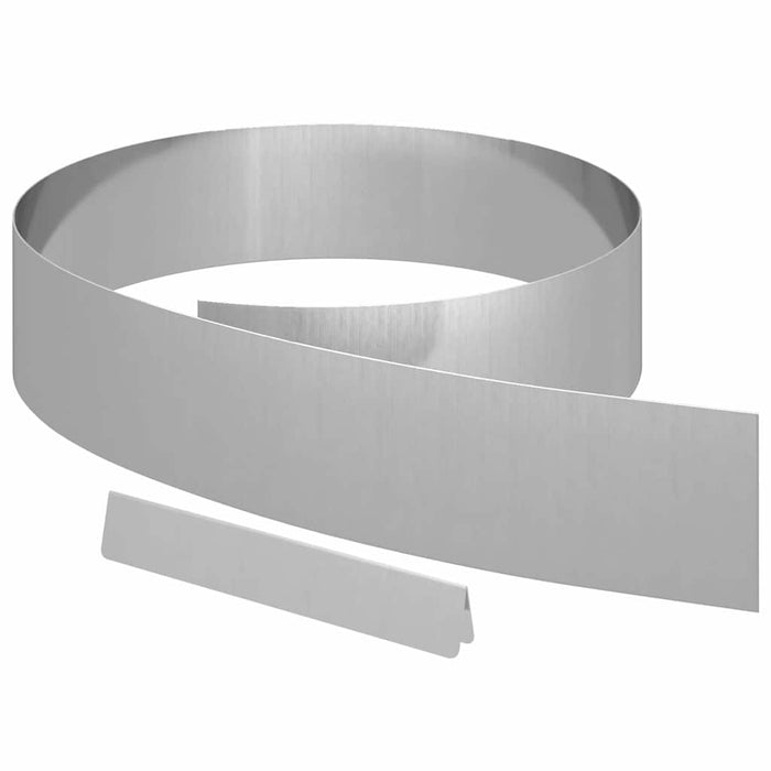 Împrejmuire pentru gazon Argintiu 450 x 15 cm Oțel galvanizat - WALTI WALTI