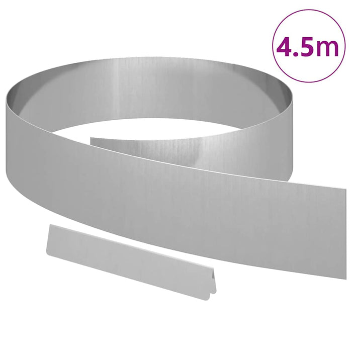Împrejmuire pentru gazon Argintiu 450 x 15 cm Oțel galvanizat - WALTI WALTI