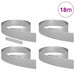 Împrejmuire pentru gazon 4 pcs Argintiu 450 x 15 cm - WALTI WALTI