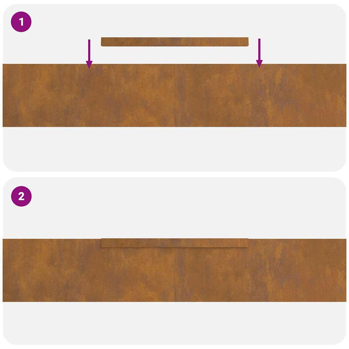 Împrejmuire pentru gazon Ruginit 450 x 15 cm - WALTI WALTI