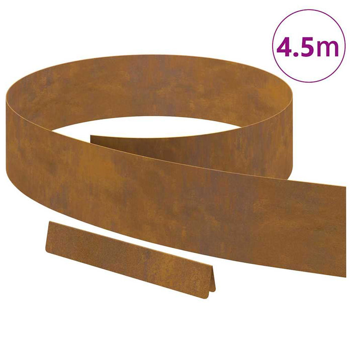 Împrejmuire pentru gazon Ruginit 450 x 15 cm - WALTI WALTI