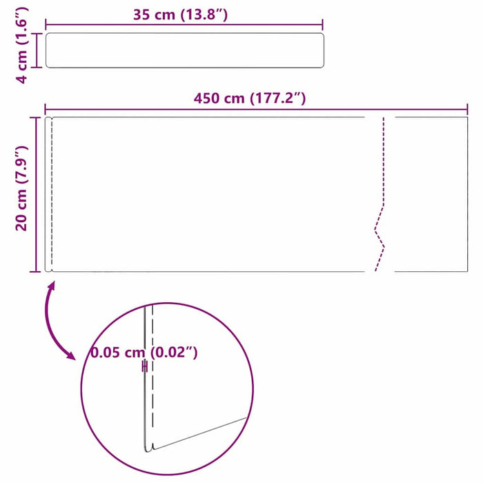 Împrejmuire pentru gazon Argintiu 450 x 20 cm Oțel galvanizat - WALTI WALTI