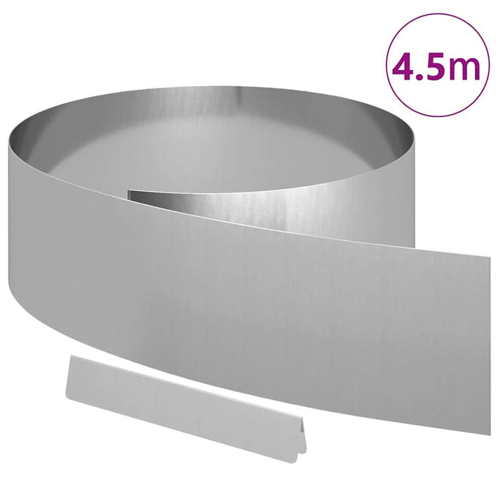 Împrejmuire pentru gazon Argintiu 450 x 20 cm Oțel galvanizat - WALTI WALTI