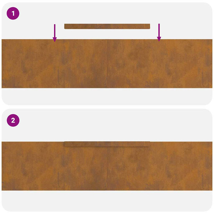 Împrejmuire pentru gazon Ruginit 450 x 20 cm - WALTI WALTI