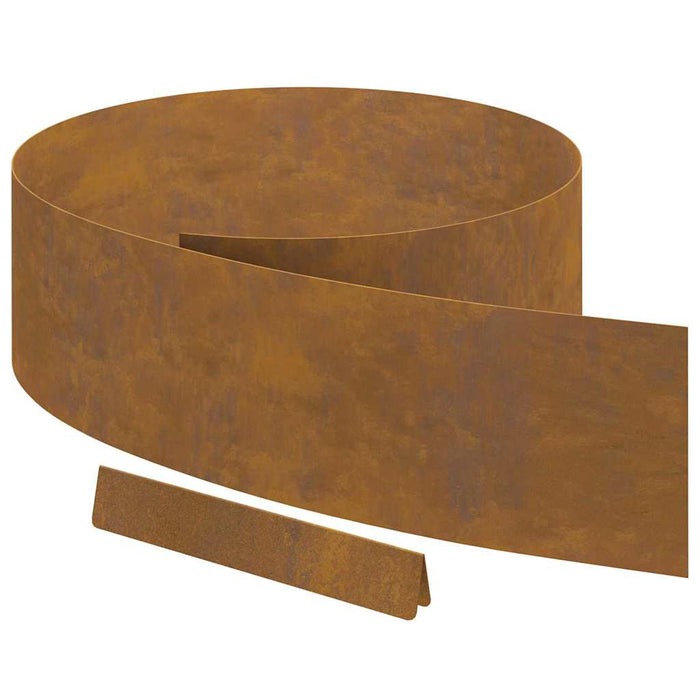 Margine pentru gazon 4 pcs Ruginit 450 x 0.05 x 15 cm - WALTI WALTI