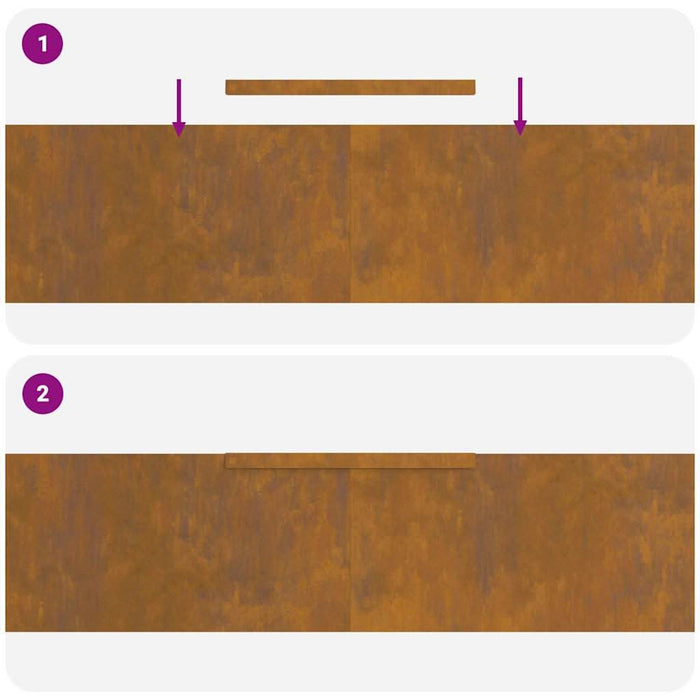 Margine pentru gazon Ruginit 450 x 0.05 x 15 cm - WALTI WALTI