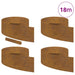 Împrejmuire pentru gazon 4 pcs Ruginit 450 x 25 cm - WALTI WALTI
