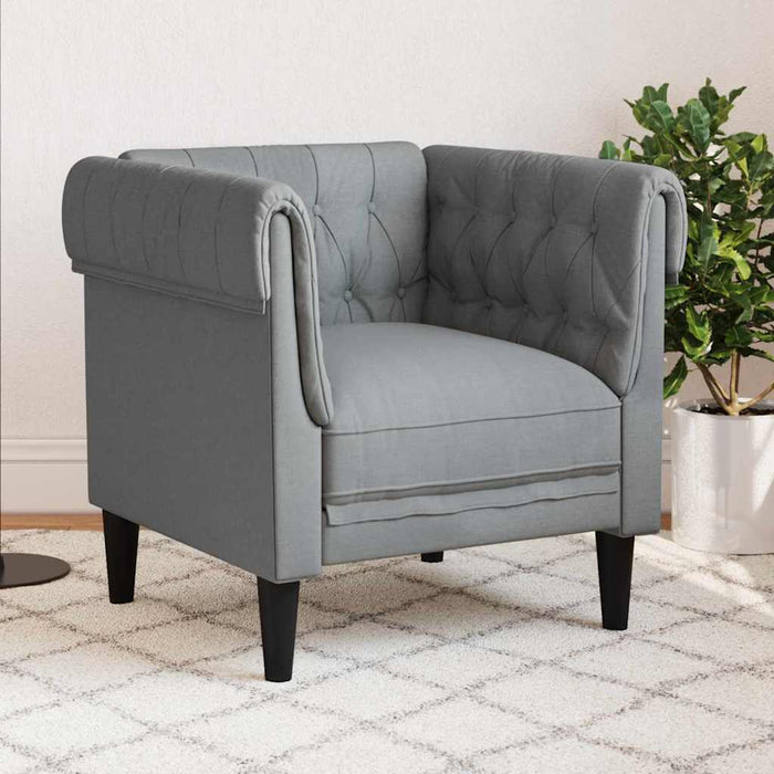 Scaun canapea Chesterfield Gri deschis 78.5 x 74.5 x 74.5 cm - WALTI WALTI
