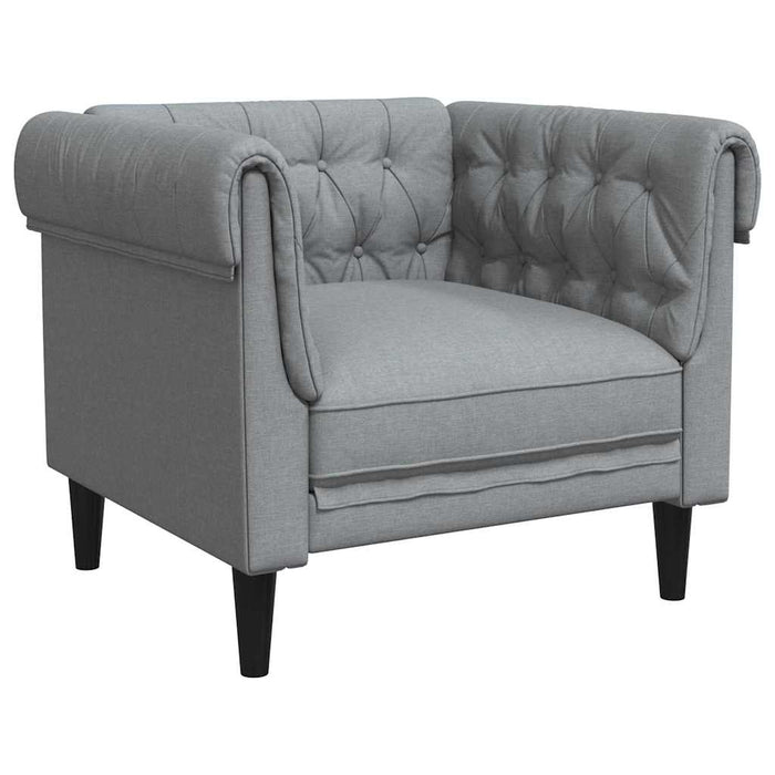 Scaun canapea Chesterfield Gri deschis 78.5 x 74.5 x 74.5 cm - WALTI WALTI