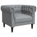 Scaun canapea Chesterfield Gri deschis 78.5 x 74.5 x 74.5 cm - WALTI WALTI
