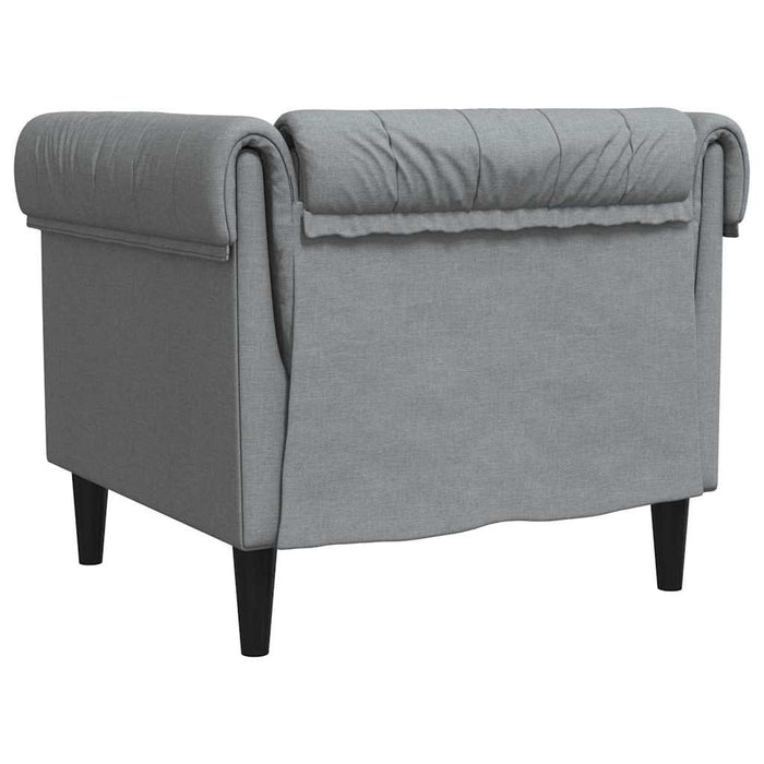 Scaun canapea Chesterfield Gri deschis 78.5 x 74.5 x 74.5 cm - WALTI WALTI