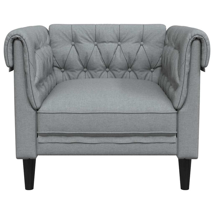 Scaun canapea Chesterfield Gri deschis 78.5 x 74.5 x 74.5 cm - WALTI WALTI
